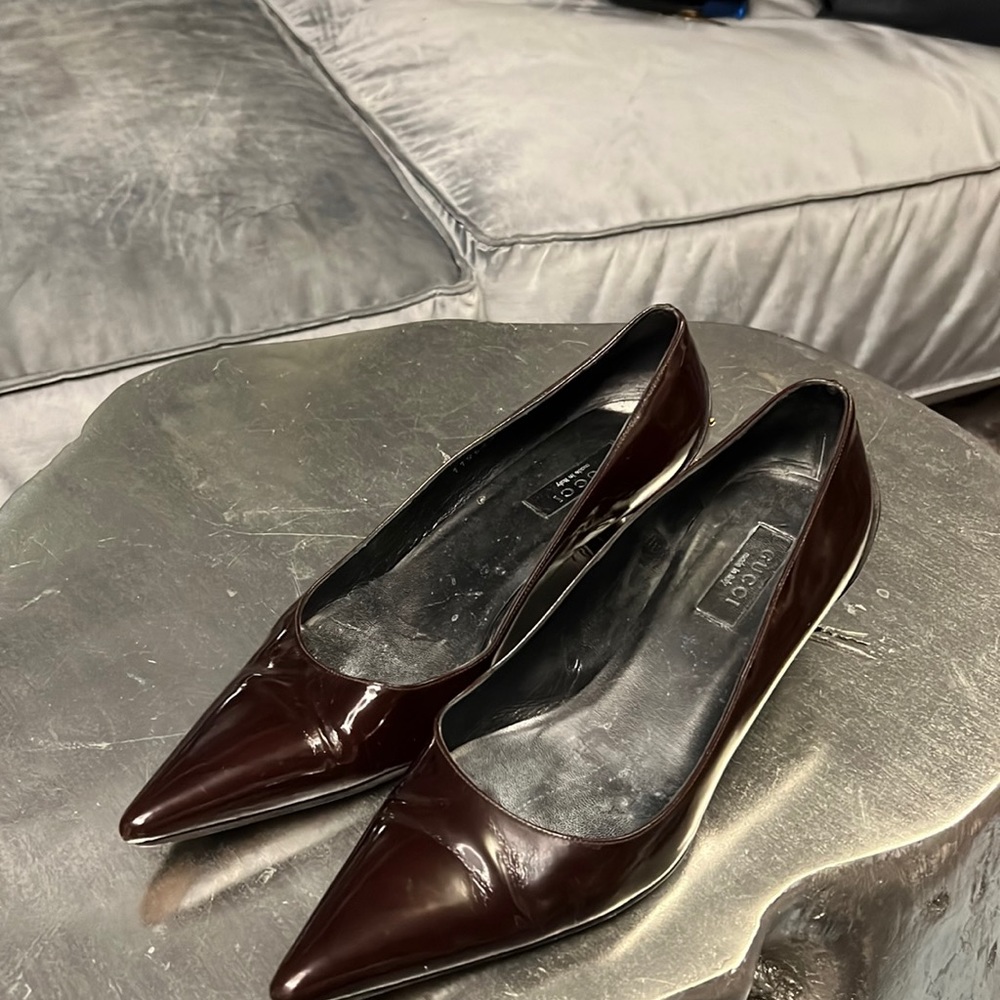 Gucci Patent Leather Kitten Heel